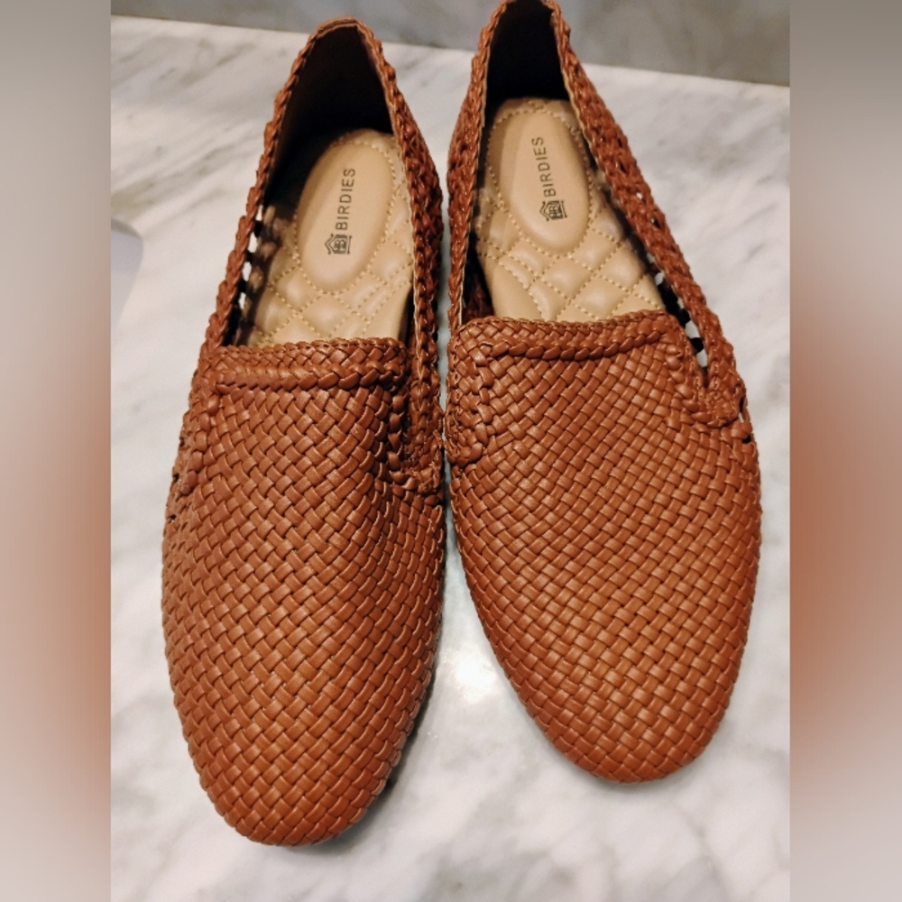 Birdies Woven Brown Loafers